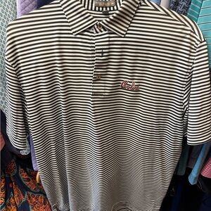 Peter Millar South Carolina Gamecocks Black and White Striped Men's Polo - L